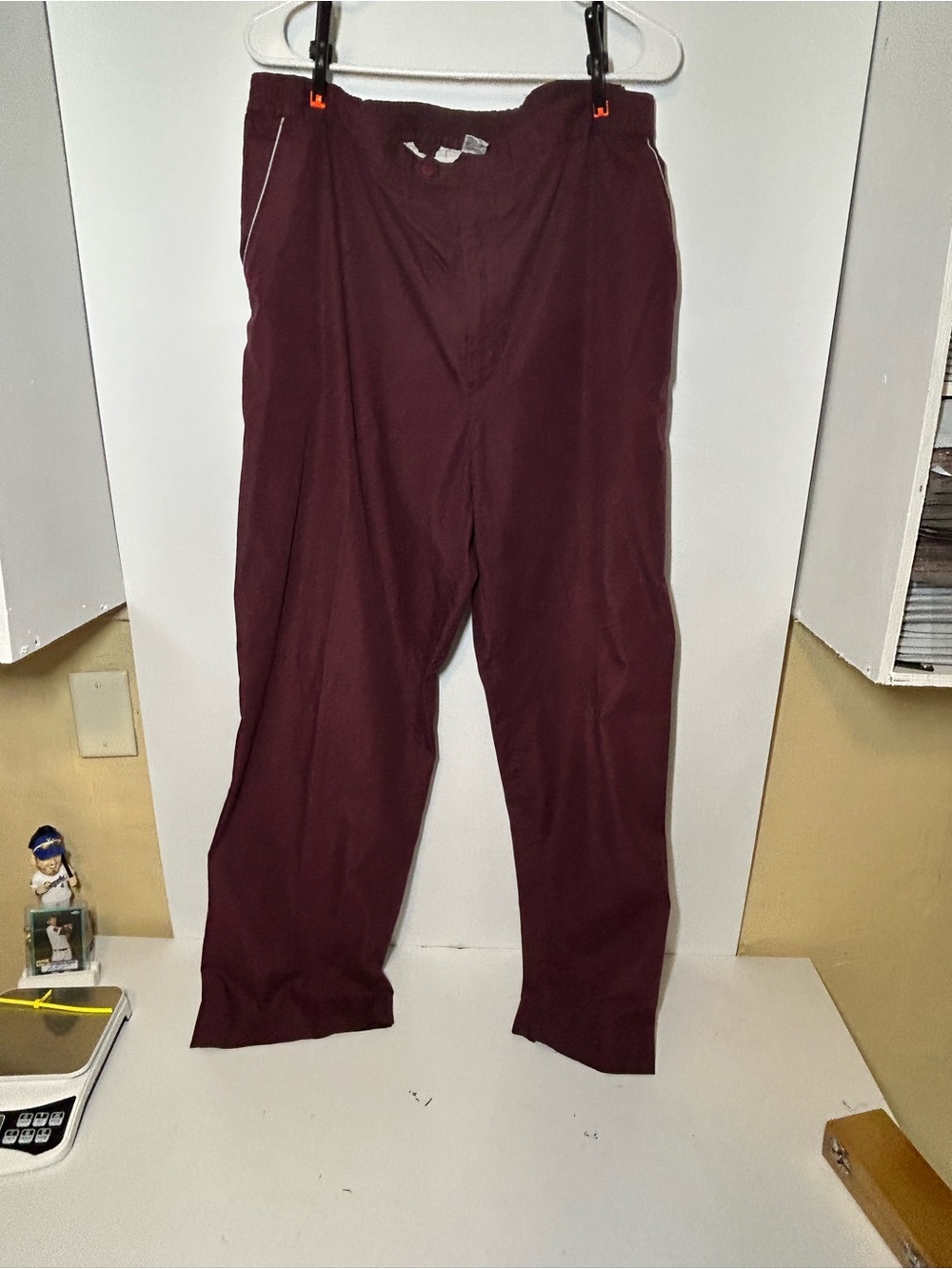 Men's Casual Maroon Pants - Classic Straight Fit Christian Dior vintage